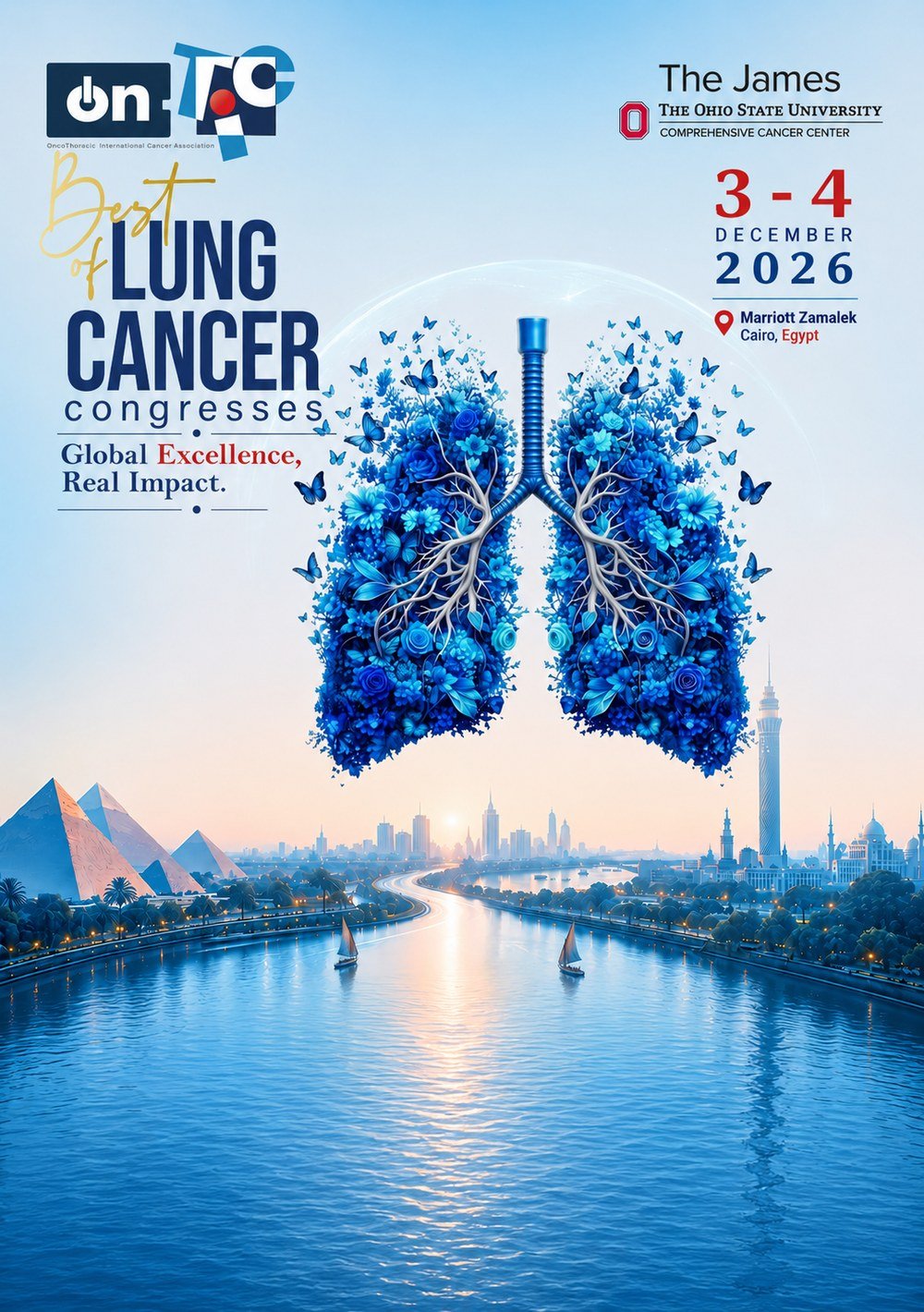 Best of Lung Cancer Congresses 2026 — Global Excellence. Real Impact.. 3 – 4 December 2026, Marriott Zamalek, Cairo, Egypt. In collaboration with The Ohio State University Comprehensive Cancer Center.